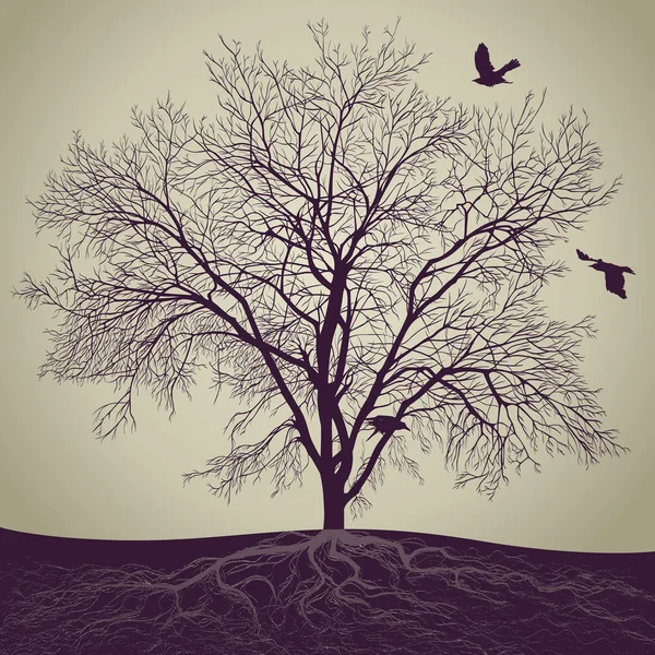 Árbol de invierno — Vector de stock