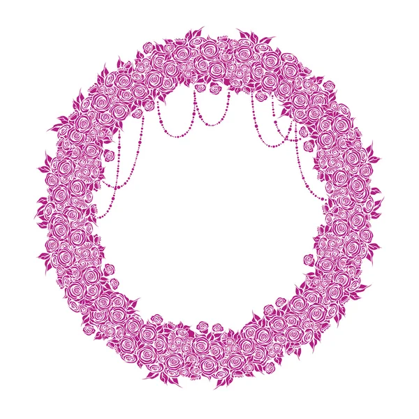 Couronne de fleurs — Image vectorielle