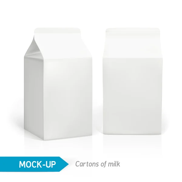 Mock-up melkpak — Stockvector