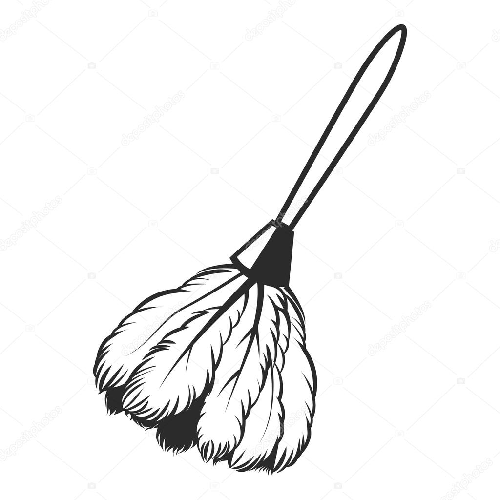 Black vector icons duster on a white background
