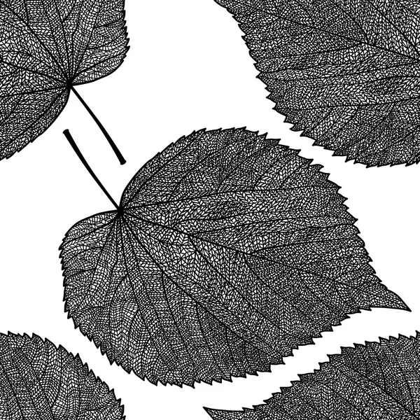 잎 해골 패턴 — 스톡 벡터