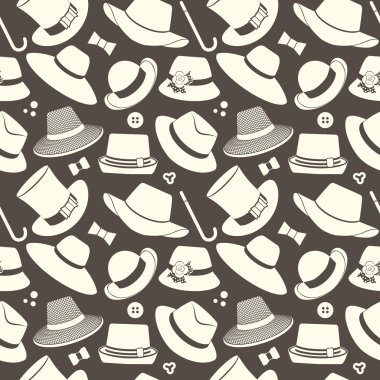 desen vintage şapkalı