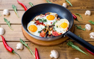 Kahvaltıda sahanda yumurta