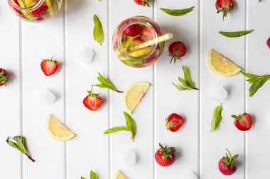 çilek ve limon nane