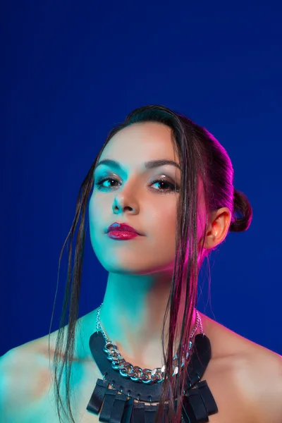 Portrait of graceful woman in studio — Stock Photo, Image