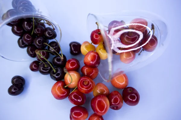 Čerstvé jahody třešně — Stock fotografie