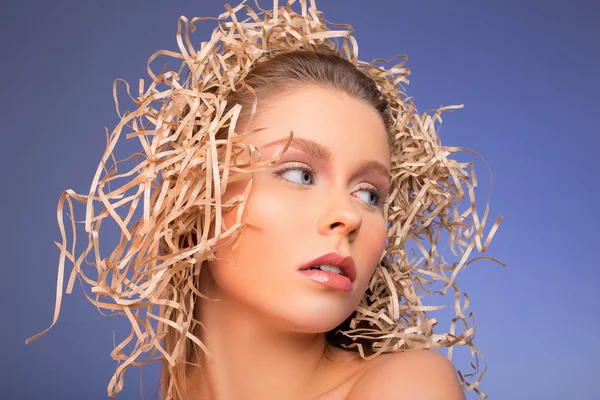 Modelo de beleza Mulher Rosto — Fotografia de Stock