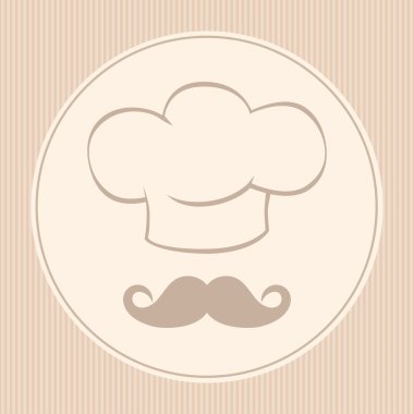 Şef simgesi kapak menüsü vektör çizim arka plan