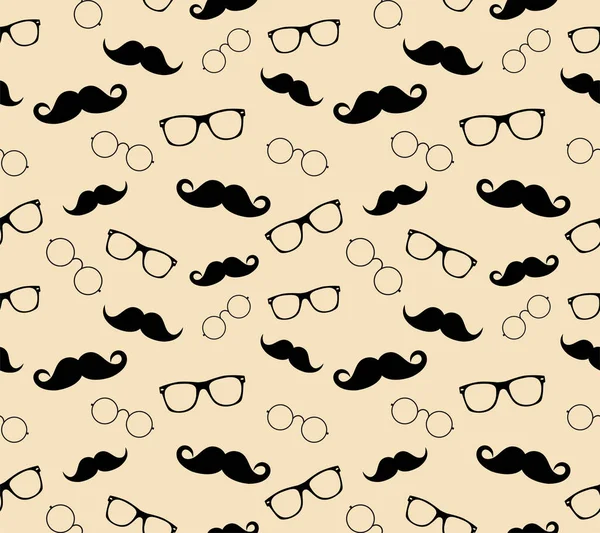 Geek face. Hipster style set bowtie, glasses and mustaches. vector abstract illustration background. Mens look — Stock Vector