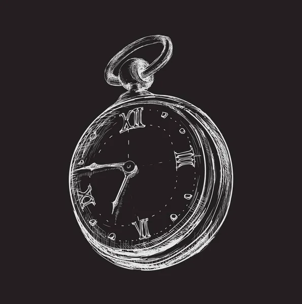 Hand Drawn Vintage Watch Clock Sketch Vector Illustration Royalty Free Stock Illustrations