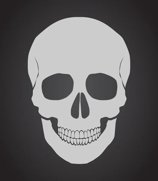 Silhouette Illustration d'un crâne humain. Illustration vectorielle — Image vectorielle