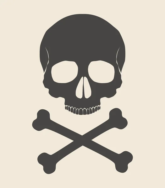 Skull and crossbones vector illustration — Stock Vector