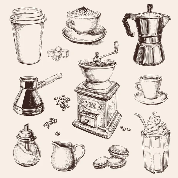 Hand Drawn Set Coffee Vector illustration