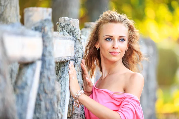 Close-Up Portrait Of Beautiful Blonde Woman