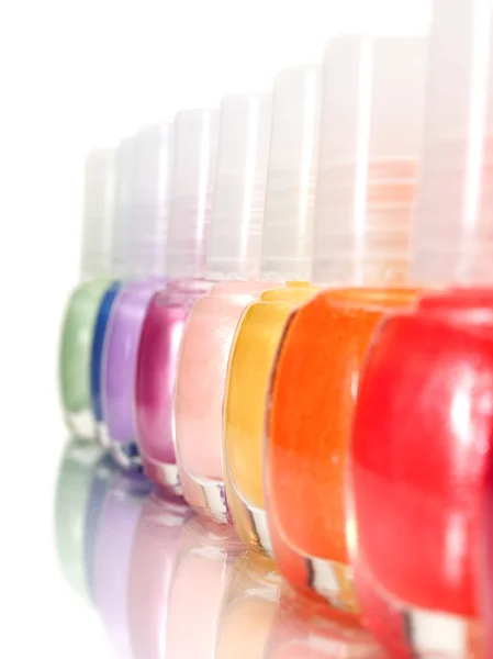 Nail polish in bottles — Stock Photo, Image