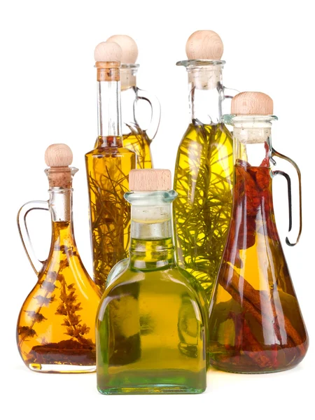 Оливкова олія з травами — стокове фото