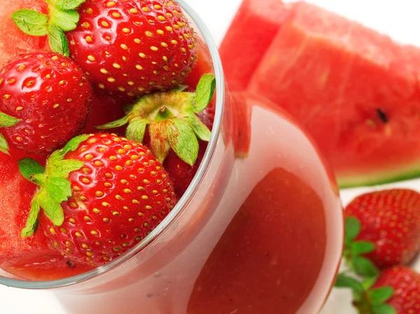 Strawberry and Watermelon Smoothie cocktail — Stock Photo, Image