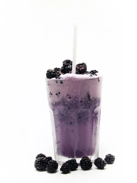 Blackberry Milkshake cocktail — Stock Photo, Image