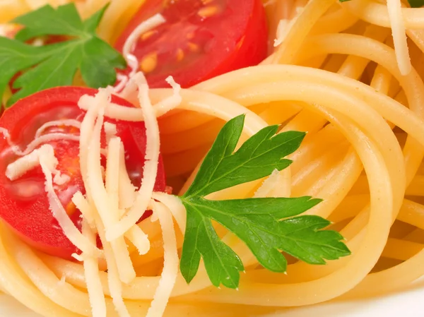 Spaghetti met cherry tomaten — Stockfoto