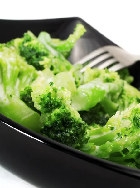 Brocoli avec crème close-up — Photo