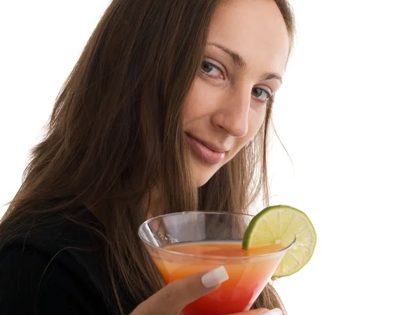 Giovane donna con cocktail — Foto Stock