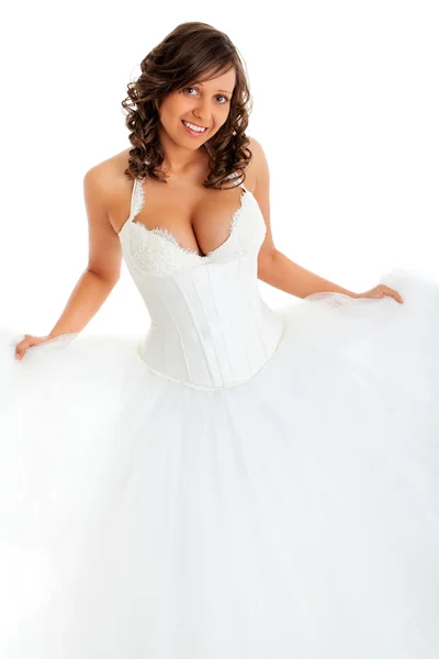 Young bride smiling — Stock Photo, Image