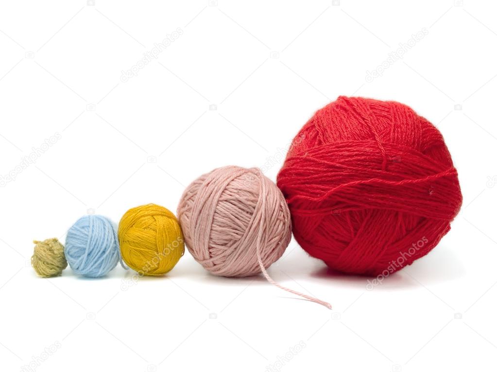 Yarn balls in  row