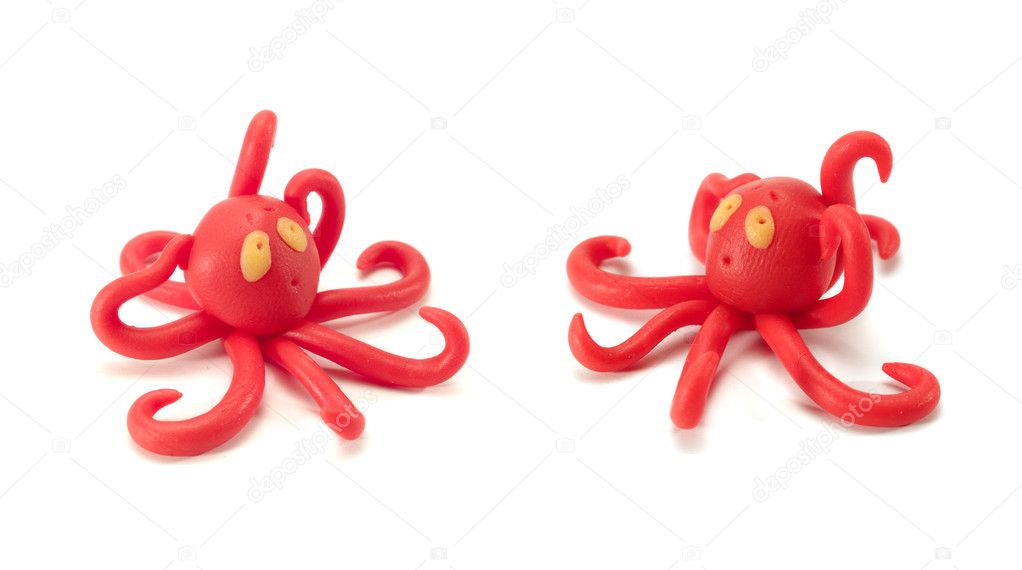 Octopus made of clay