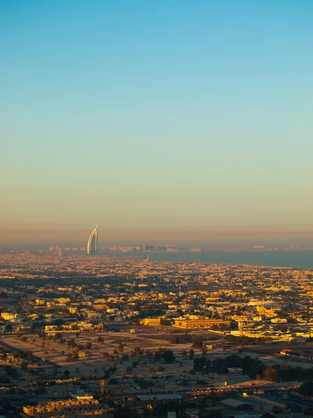 Dubai skyline at sunrise — Stock Photo, Image