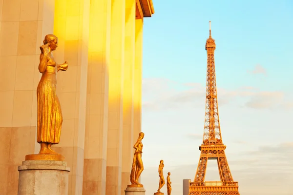 Eiffel Tower from Trocadero — Stock Photo, Image