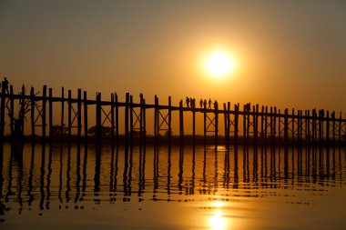 U Bein Köprüsü, Mandalay, Myanmar