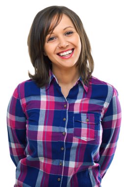 Gülümseyen genç kadın