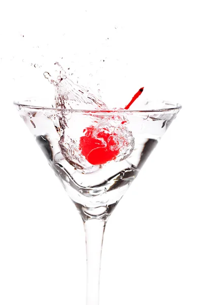 Martini plons met ijsblokjes — Stockfoto