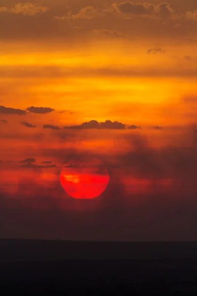 Hermosa puesta de sol africana — Foto de Stock