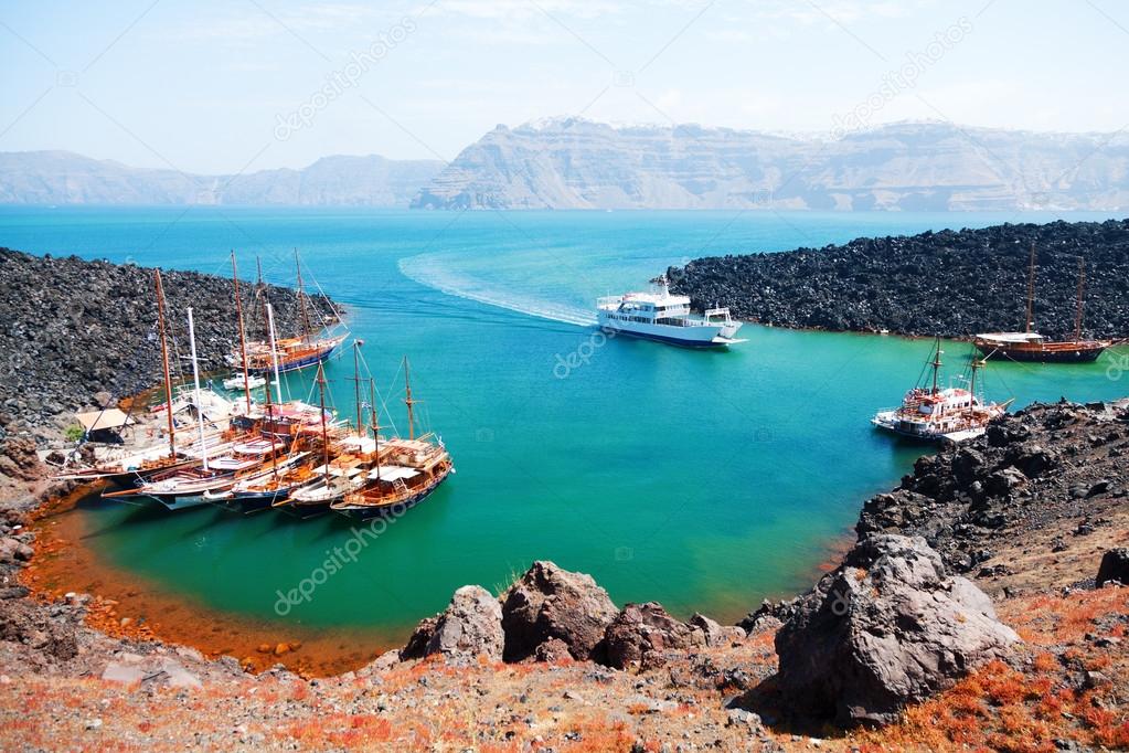 Nea Kameni volcanic island, Santorini