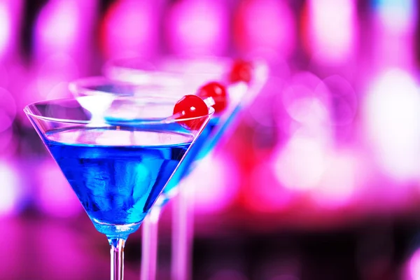 Коллекция коктейлей - Blue Martini — стоковое фото