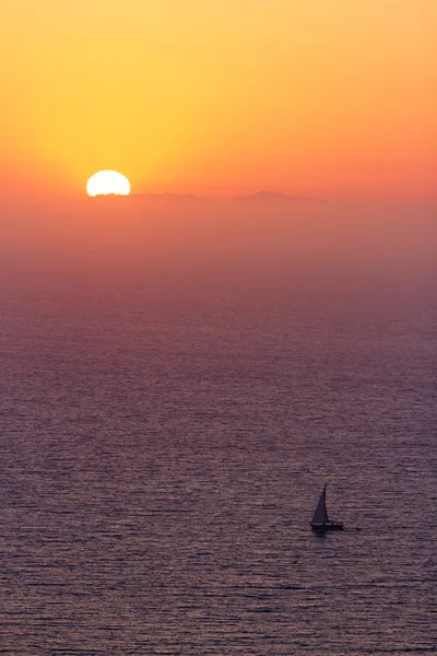 Západ slunce v Oie, Santorini — Stock fotografie