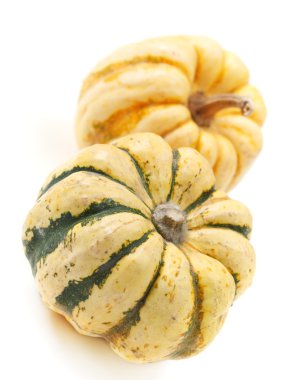 iki balkabağı beyaz izole