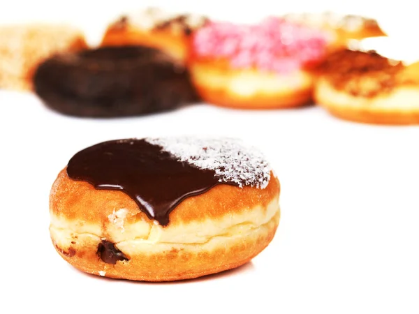 Sweet  Donuts with chocolate — Stock Photo, Image