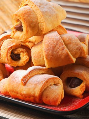 Ev yapımı kahvaltı Croissants