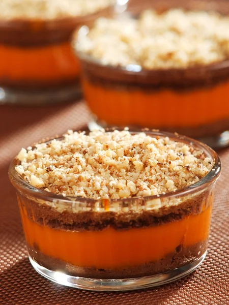Pumpkin cream in bowls — Stock Photo, Image