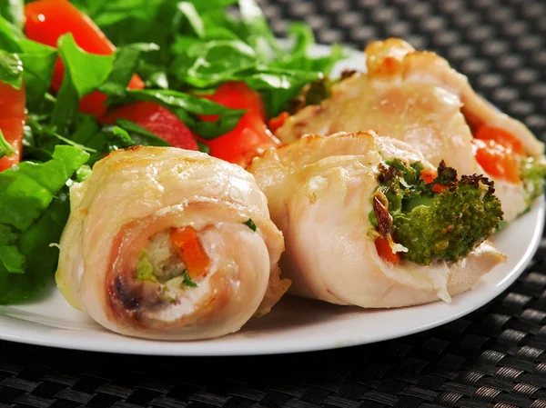 Stuffed chicken rolls — Stock Photo, Image