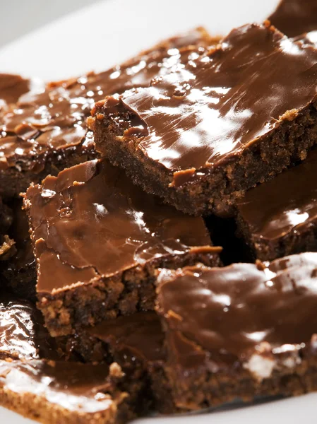 Piezas de pastel de chocolate — Foto de Stock