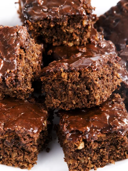 Piezas de pastel de chocolate — Foto de Stock