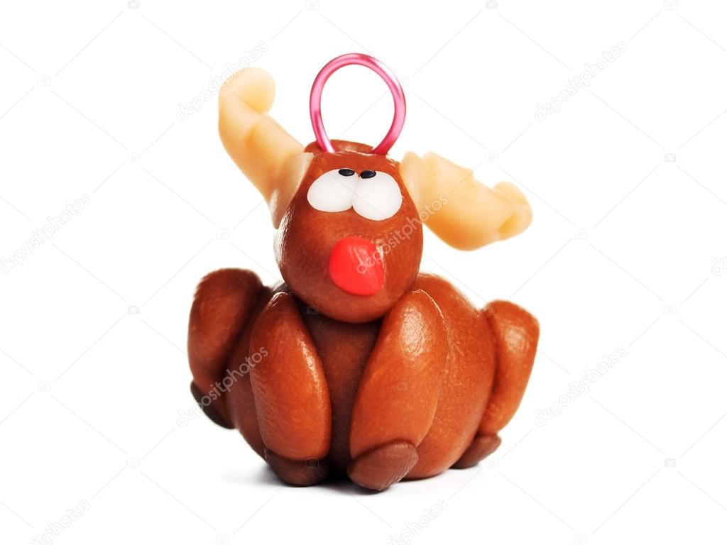 Polymer clay reindeer