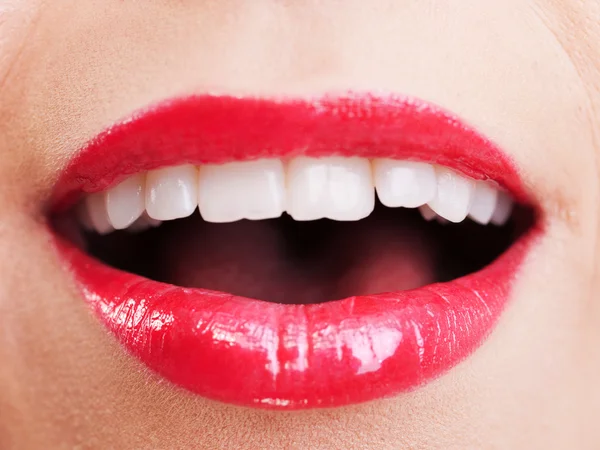 Female Lips with red lipstick