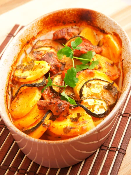 Potato and zucchini casserole — Stock Photo, Image