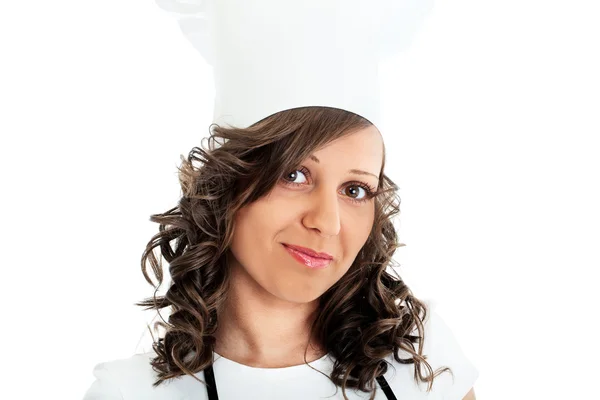 Chef woman looking at camera — Stock Photo, Image