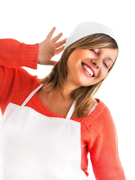 Chef mujer sonriendo — Foto de Stock