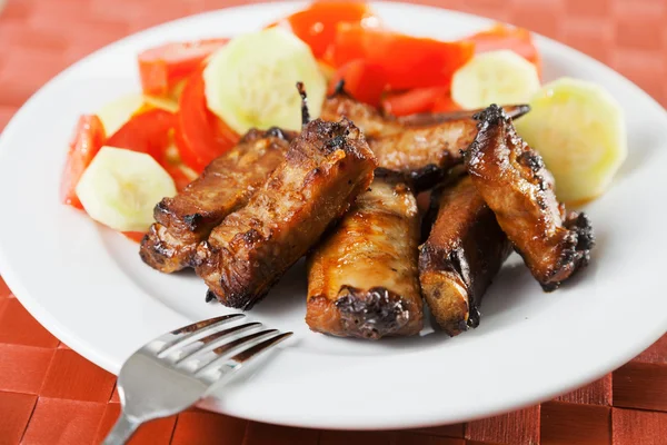 Baked pork ribs — Stock Photo, Image